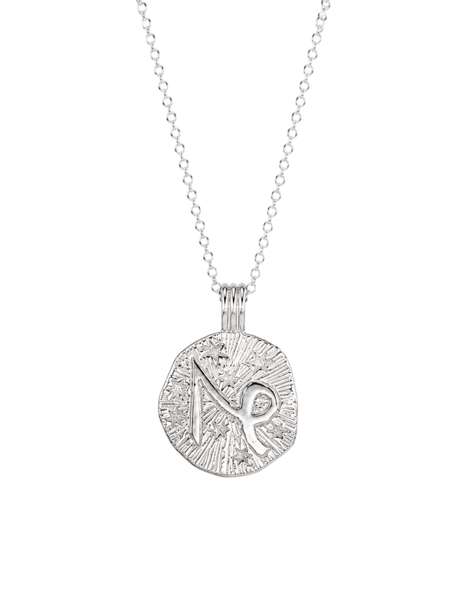 Sun in capricorn necklace - sterling silver